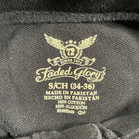 Faded Glory Black 100% Cotton Men’s Casual Polo Shirt - Size Small (34-36) - Picture 4 of 5